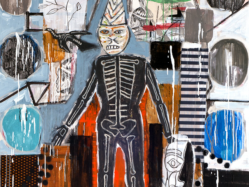 "Grasp Tight the Old Ways," a 2011 painting by Jaune Quick-to-See Smith.